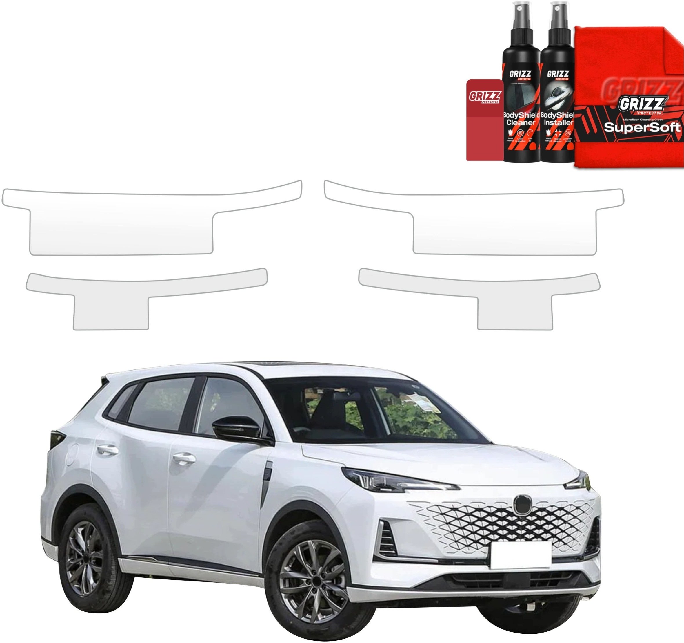 GrizzGlass Bezbarwna folia  BodyShieldprogi do Changan